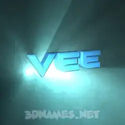 vee in Light Shine style - 3D name wallpaper