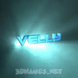 velly in Light Shine style - 3D name wallpaper