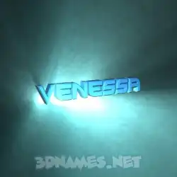 venessa in Light Shine style - 3D name wallpaper