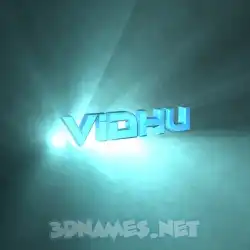 vidhu in Light Shine style - 3D name wallpaper
