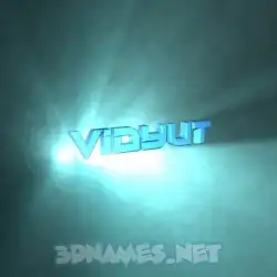 vidyut in Light Shine style - 3D name wallpaper