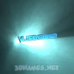 vijeenthiran in Light Shine style - 3D name wallpaper