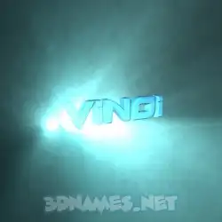 vinoi in Light Shine style - 3D name wallpaper