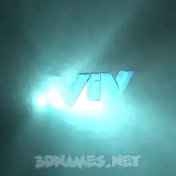 viv in Light Shine style - 3D name wallpaper