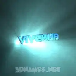 vivekha in Light Shine style - 3D name wallpaper