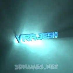 vrajesh in Light Shine style - 3D name wallpaper