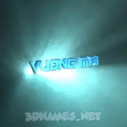 vuong mai in Light Shine style - 3D name wallpaper