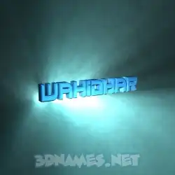 wahidhar in Light Shine style - 3D name wallpaper