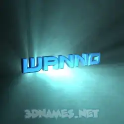 wanno in Light Shine style - 3D name wallpaper