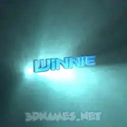 winnie in Light Shine style - 3D name wallpaper
