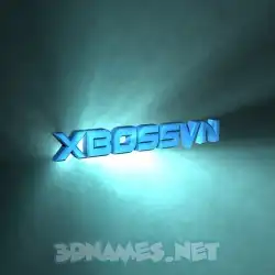 xbossvn in Light Shine style - 3D name wallpaper