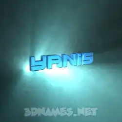 yanis in Light Shine style - 3D name wallpaper