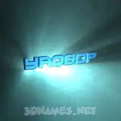 yaqoop in Light Shine style - 3D name wallpaper