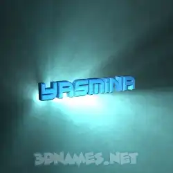 yasmina in Light Shine style - 3D name wallpaper