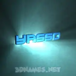 yasso in Light Shine style - 3D name wallpaper