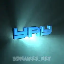 yay in Light Shine style - 3D name wallpaper