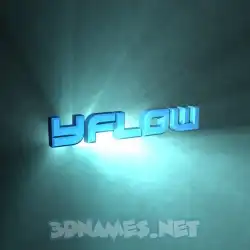 yflow in Light Shine style - 3D name wallpaper