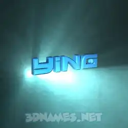 ying in Light Shine style - 3D name wallpaper