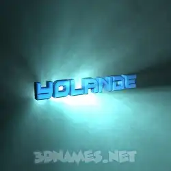 yolande in Light Shine style - 3D name wallpaper