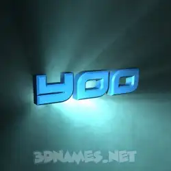 yoo in Light Shine style - 3D name wallpaper
