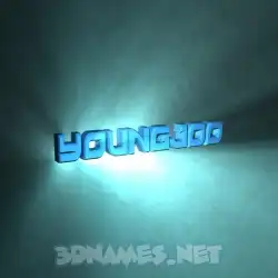 youngjoo in Light Shine style - 3D name wallpaper