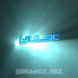 yulsic in Light Shine style - 3D name wallpaper
