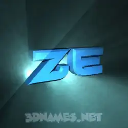 ze in Light Shine style - 3D name wallpaper