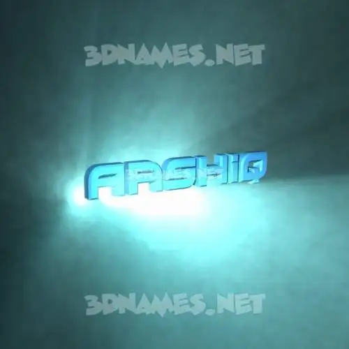 aashiq in Light Shine style - 3D name wallpaper