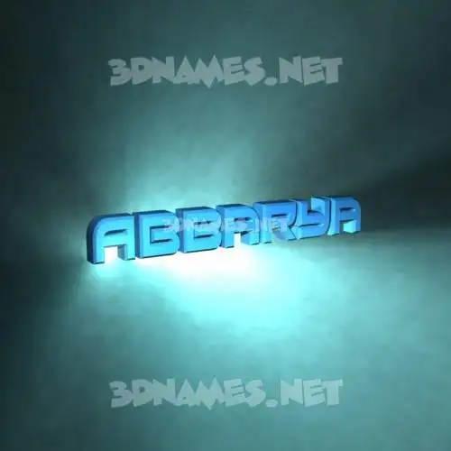 abbarya in Light Shine style - 3D name wallpaper