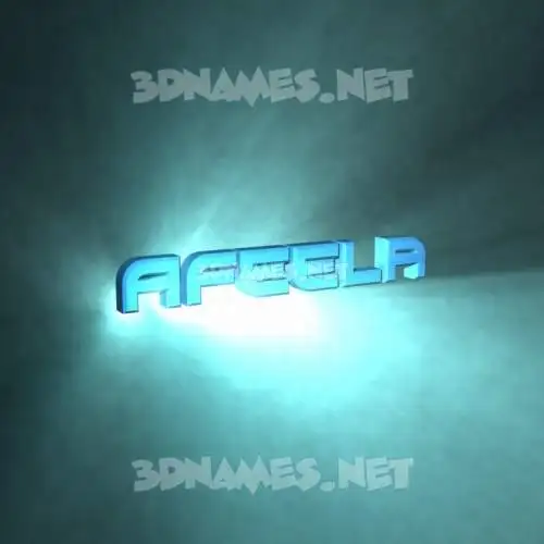 afeela in Light Shine style - 3D name wallpaper