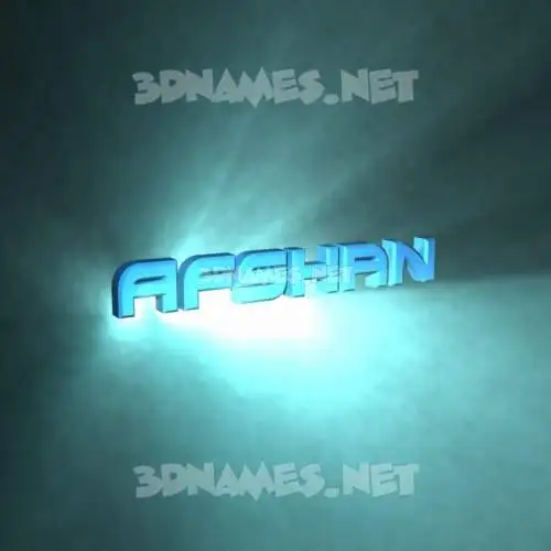 afshan in Light Shine style - 3D name wallpaper
