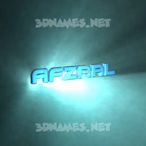 afzaal in Light Shine style - 3D name wallpaper