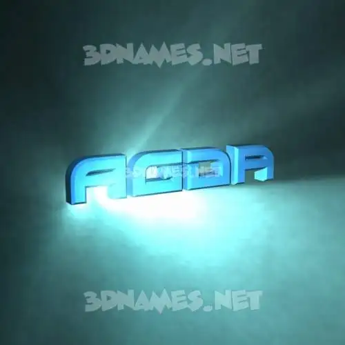 agda in Light Shine style - 3D name wallpaper