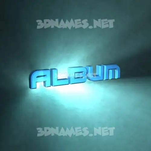 album in Light Shine style - 3D name wallpaper