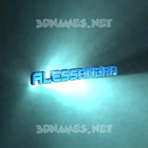 alessandra in Light Shine style - 3D name wallpaper