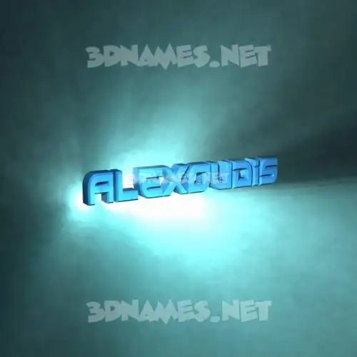 alexoudis in Light Shine style - 3D name wallpaper