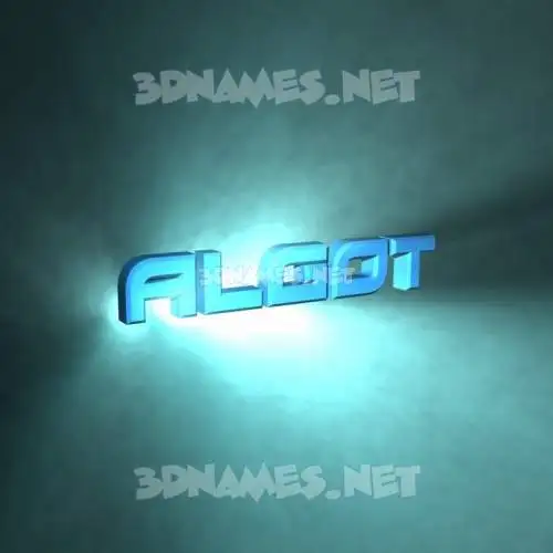 algot in Light Shine style - 3D name wallpaper