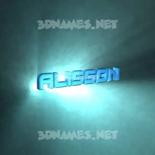 alisson in Light Shine style - 3D name wallpaper