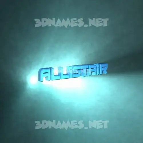 allistair in Light Shine style - 3D name wallpaper