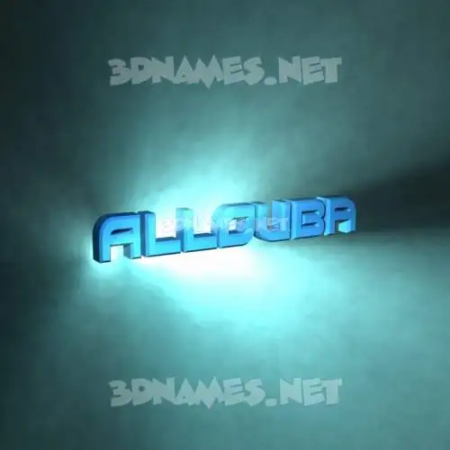 allouba in Light Shine style - 3D name wallpaper allouba in Light Shine style - 3D name wallpaper