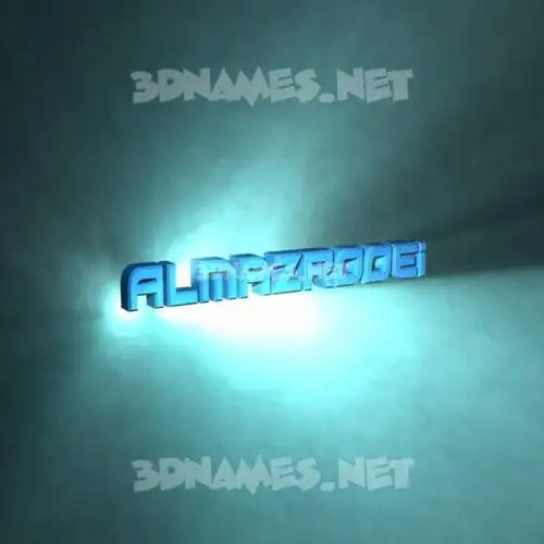 almazrooei in Light Shine style - 3D name wallpaper