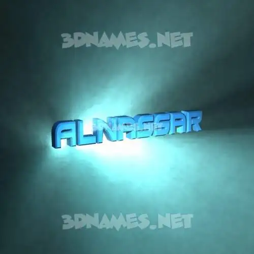 alnassar in Light Shine style - 3D name wallpaper
