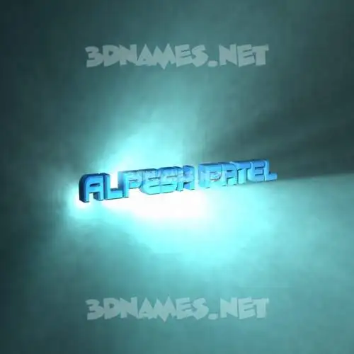 alpesh patel in Light Shine style - 3D name wallpaper