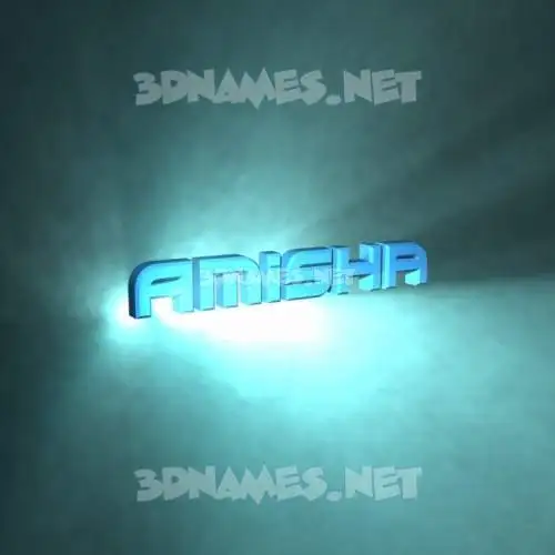 amisha in Light Shine style - 3D name wallpaper