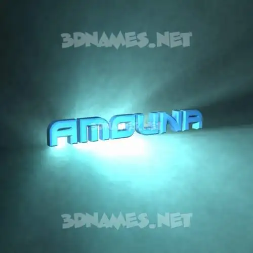 amouna in Light Shine style - 3D name wallpaper
