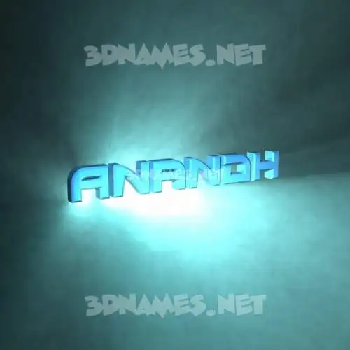 anandh in Light Shine style - 3D name wallpaper
