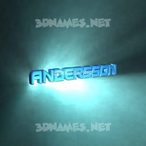 andersson in Light Shine style - 3D name wallpaper