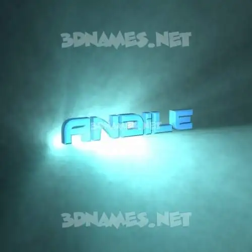 andile in Light Shine style - 3D name wallpaper