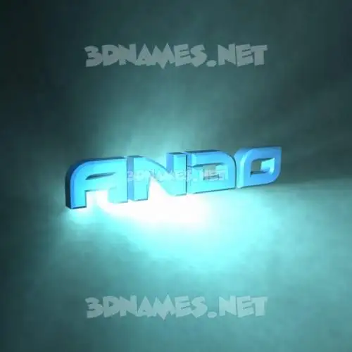ando in Light Shine style - 3D name wallpaper