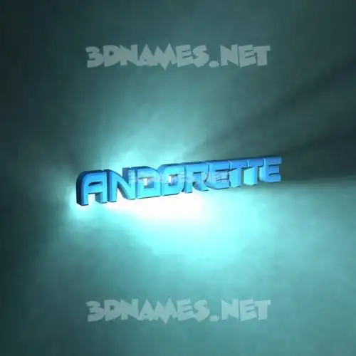andorette in Light Shine style - 3D name wallpaper